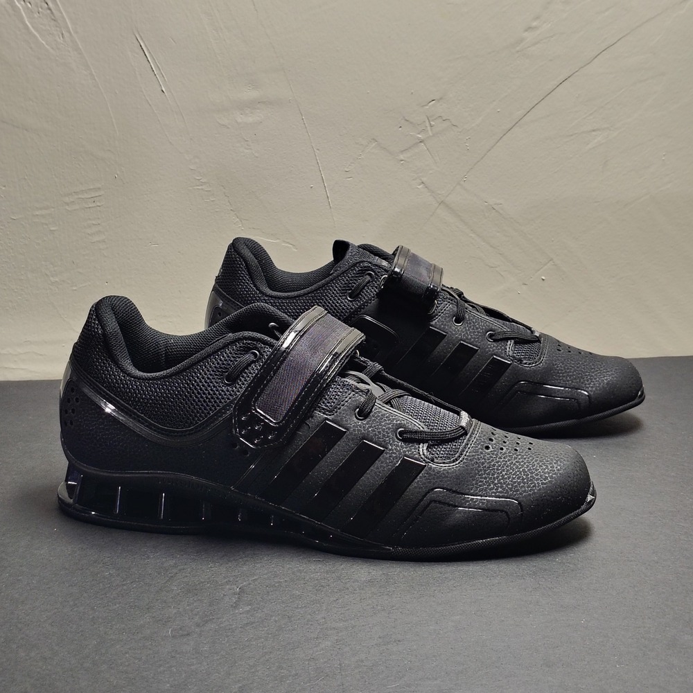 Adidas Adipower 1 Weightlifting Shoes Mens 13.5 Black Silver Metallic BA7923 OG